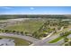 Overhead view of sports fields including baseball and soccer, surrounding parking and greenery at 11398 Juglans Dr, Odessa, FL 33556
