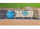 Aerial view of a screened in pool area from the side of the home at 11752 Wheatfield Loop, Hudson, FL 34667