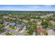 Overhead shot of neighborhood showing streetscape, lawns, mature trees, and attractive single-Gathering homes at 1245 Overland Dr, Spring Hill, FL 34608