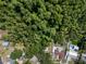 Aerial view showing homes with pools and large, mature trees surrounding the area at 13923 Pathfinder Dr, Tampa, FL 33625