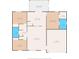 A detailed floor plan showcases the layout with 3 bedrooms, 2 baths, living room, eat-in kitchen, and garage at 13935 Coronado Dr, Spring Hill, FL 34609
