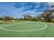 Well-maintained outdoor basketball court with a hoop and clear markings, perfect for recreational play, with landscaping around it at 14008 Lugano Ct, Hudson, FL 34669