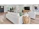 Cozy living area with modern decor and views of the adjacent dining space at 18102 Spencer Rd, Odessa, FL 33556
