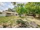 Spacious backyard with a pool and lush landscaping, showcasing the home's exterior at 22154 Weeks Blvd, Land O Lakes, FL 34639