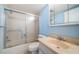 Bathroom with a bathtub and shower combination at 3838 Lanyard Ct # B, New Port Richey, FL 34652