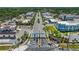 A lovely aerial view of the downtown area with lush landscaping and a sign for the City of New Port Richey at 4025 Stratfield Dr, New Port Richey, FL 34652