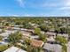 Aerial view of a residential community featuring tree-lined streets and various home styles at 4025 Stratfield Dr, New Port Richey, FL 34652