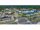 Aerial view of downtown with attractive landscaping around the New Port Richey, Florida city sign at 4025 Stratfield Dr, New Port Richey, FL 34652