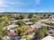 Aerial view of a residential community featuring tree-lined streets and various home styles at 4025 Stratfield Dr, New Port Richey, FL 34652