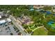 Aerial view of the beautiful historical building and the park at 4025 Stratfield Dr, New Port Richey, FL 34652
