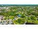 Beautiful aerial view showcasing the park, parking and scenic community at 4025 Stratfield Dr, New Port Richey, FL 34652