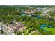 Aerial view of the park, historical building and surrounding community at 4025 Stratfield Dr, New Port Richey, FL 34652