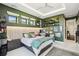 Cozy bedroom featuring a unique decor and built-in shelving at 4333 Harborpointe Dr, Port Richey, FL 34668
