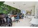 Bright home office features dual workstations, unique green wall and access to the outdoors at 4333 Harborpointe Dr, Port Richey, FL 34668