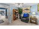 Comfortable bonus room with ceiling fan, fish decor, and easy access to the rest of the home at 4387 6Th Isle Dr, Hernando Beach, FL 34607