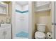 Bright bathroom featuring new shower and vanity at 4942 Blue Heron Dr, New Port Richey, FL 34652
