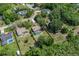 The aerial perspective of the neighborhood reveals the property's generous lot size and proximity to amenities at 8402 Lake Hill Ct, Spring Hill, FL 34608