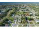 Aerial view of a residential community with spacious lots and mature trees at 1049 Larkin Rd, Spring Hill, FL 34608