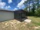 This covered and screened-in back porch is perfect for enjoying time outside at 11392 Beechdale Ave, Spring Hill, FL 34608