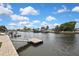 View of the dock and calm waters of the canal at 12637 2Nd Isle, Hudson, FL 34667