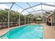 Screened-in pool with ample deck space and outdoor seating, perfect for enjoying warm days at 2526 Brinley Dr, Trinity, FL 34655