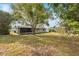 A beautiful backyard featuring mature trees and well-kept grass at 3427 Charmwood Ave, Spring Hill, FL 34609