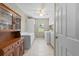 Laundry room with cabinetry, counterspace, washer, and dryer at 487 Waterloo Ct, Spring Hill, FL 34609