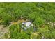 Overhead aerial shot of the residence showing the surrounding landscape at 5363 Utopia Pl, Brooksville, FL 34601