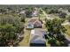 Aerial view of home, showing screened pool and backyard at 5423 Abagail Dr, Spring Hill, FL 34608