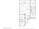 Floorplan showing the layout of the house with bedrooms, bathrooms, kitchen, and living room at 905 Old Windsor Way, Spring Hill, FL 34609