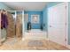 Inviting bathroom features a glass-enclosed shower, a soaking tub, and stylish fixtures at 9152 Bunting Rd, Weeki Wachee, FL 34613