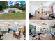 Collage of various interior spaces, including the living room, dining area, kitchen, and screened porch at 10411 Ireland St, Spring Hill, FL 34608