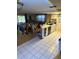 Open kitchen with a center island and ample counter space at 11726 Oceanside Dr, Port Richey, FL 34668