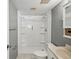 Bathroom with shower-tub combo and single sink vanity at 12920 Wedgewood Way # B, Hudson, FL 34667