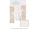 Floor plan showing the layout of the home, including the bedrooms, bathrooms, living areas, and garage at 13248 Linzia Ln, Spring Hill, FL 34609