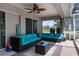 Inviting covered patio with comfortable outdoor seating, perfect for entertaining at 14031 Hexam Rd, Brooksville, FL 34613
