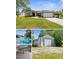 Charming home featuring a well-manicured lawn, attached garage, and metal outbuilding at 14031 Hexam Rd, Brooksville, FL 34613