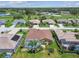 Aerial view of the homes and backyard pools in the golf course community at 18223 Nestlebranch Ct, Hudson, FL 34667