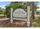 Villa Rosa Community Park sign identifying park operated by Hillsborough County at 19418 Morden Blush Dr, Lutz, FL 33558