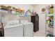 Well-organized laundry room with modern appliances, ample storage shelves, and functional layout at 1987 Trillium Blvd, Brooksville, FL 34604
