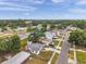 Aerial view of a residential area highlighting houses, streets, and lush greenery at 2012 Warrington Way, Tampa, FL 33619