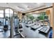 Community gym featuring cardio equipment and weight machines, with plenty of natural light at 3051 Francoa Dr, Odessa, FL 33556