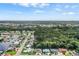 Expansive aerial view of a neighborhood with lush greenery and waterfront properties at 4468 Rudder Way, New Port Richey, FL 34652
