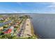 Stunning aerial view showcasing the coastal community and pristine waterfront location at 4468 Rudder Way, New Port Richey, FL 34652
