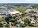 Aerial view of property with shopping, highways and the Gulf of Mexico in view at 5121 Hemlock Dr, New Port Richey, FL 34652