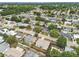 Residential community aerial view, showcasing neatly arranged single-Gathering homes amidst lush greenery at 5642 Dove Dr, New Port Richey, FL 34652