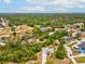 An aerial view of the property, surrounded by lush greenery and neighboring houses at 6197 Belkton Ave, Spring Hill, FL 34608