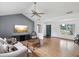 Open living room with high ceilings and modern decor at 6197 Belkton Ave, Spring Hill, FL 34608