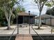 Backyard seating area with patio at 7104 Fair Ln, Hudson, FL 34667