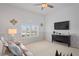 Comfortable living room with sleek furnishings, decorative accents, and a relaxing ambiance at 10250 Locker Dr, Spring Hill, FL 34608